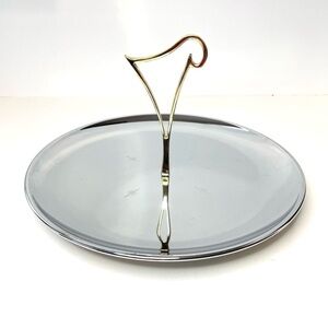 Vintage Riviera Chrome Tidbit Tray Single Model C-12 Original Box